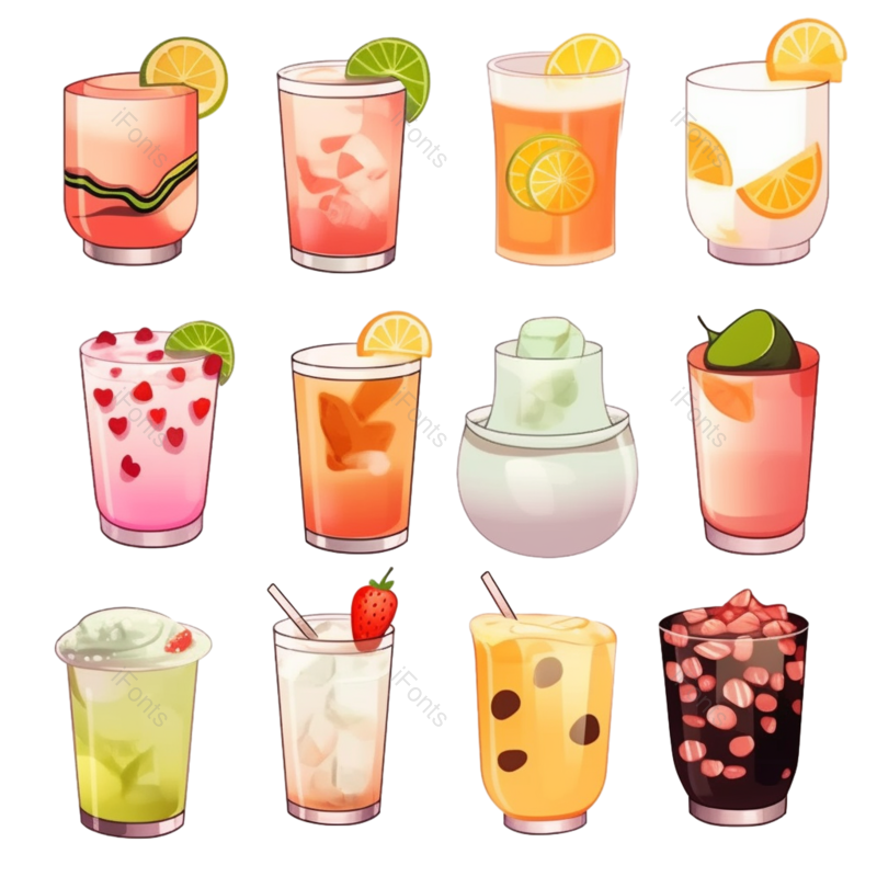 插图图片,清爽元素,夏天PNG,手绘元素免抠素材